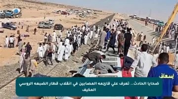 ضحايا الحادث.. تعرف على قائمة المصابين في انقلاب قطار الضبعة الروسي المكيف